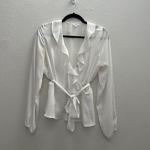 White chiffon dress shirt